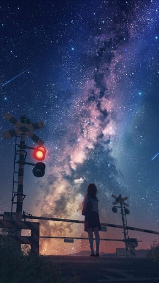 Ngắm ảnh bầu trời đẹp đầy sao anime đẹp
