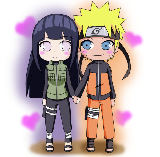 Tổng hợp Hình ảnh Chibi tình yêu Naruto và Hinata nắm tay