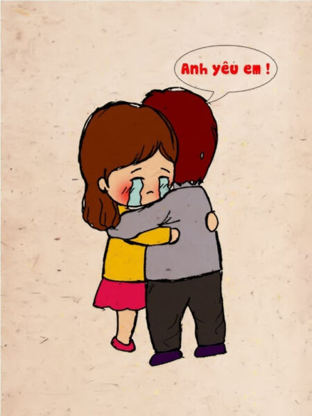 Tổng hợp Hình ảnh Chibi tình yêu nói Anh yêu em