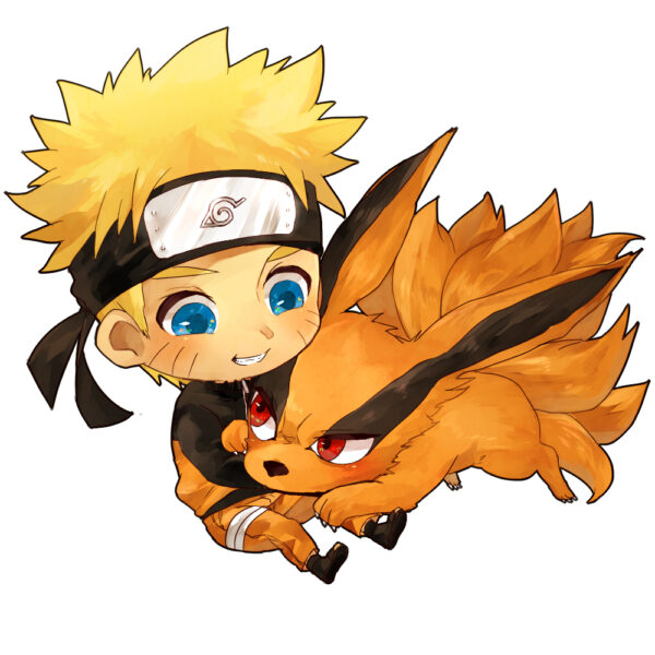 Tổng hợp Hình ảnh Naruto chibi chơi đùa cùng Kurama