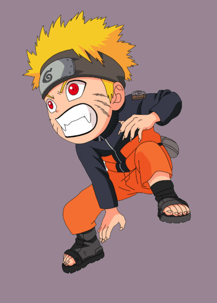 Tổng hợp Hình ảnh Naruto chibi - Naruto bị cửu vĩ khống chế
