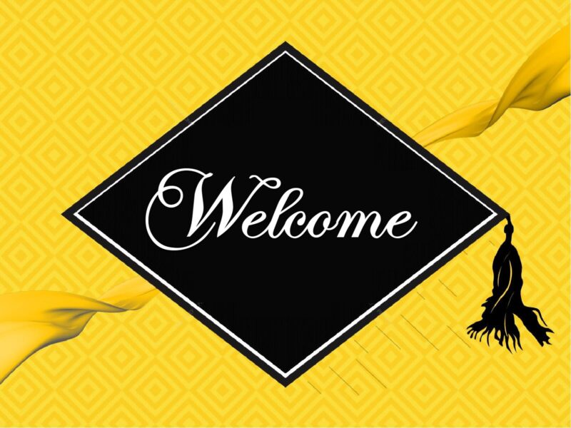 Bộ ảnh nền Powerpoint chất slide mở đầu màu vàng đen với dải lụa mềm mại