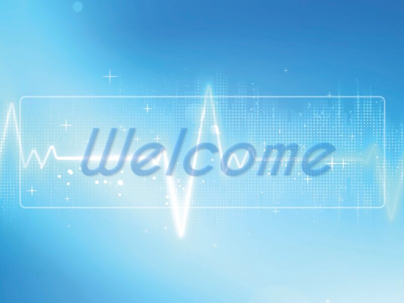 Bộ ảnh nền Powerpoint chất slide mở đầu nhịp tim màu xanh dương