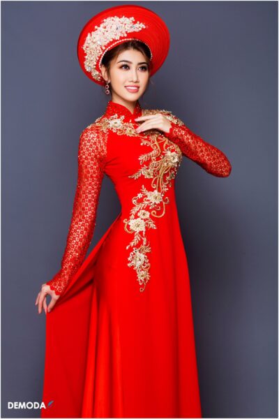 mẫu áo dài cưới