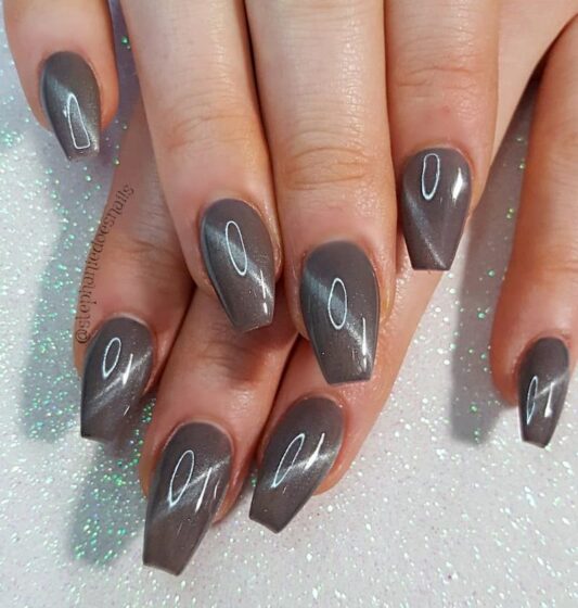 Top những Mẫu nail móng mắt mèo móng dài