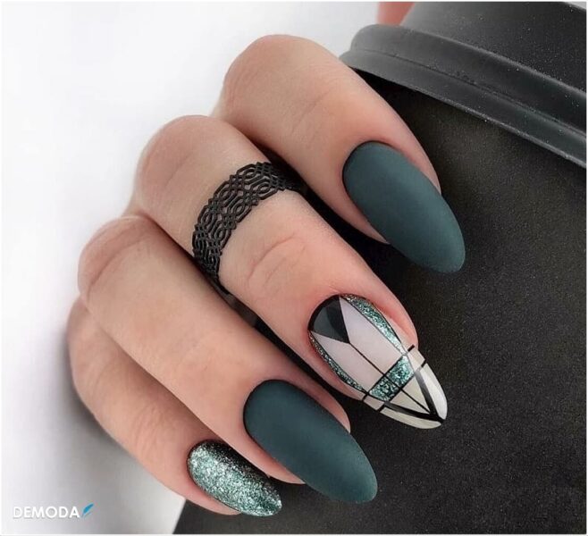Mẫu nail nhám (lì)