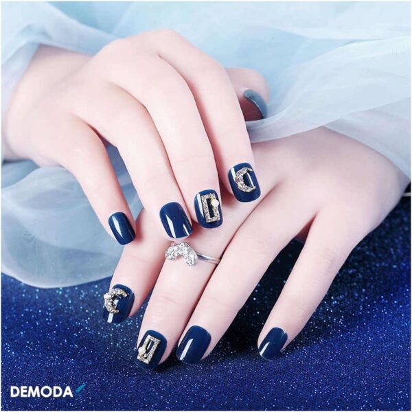 Mẫu nail xanh