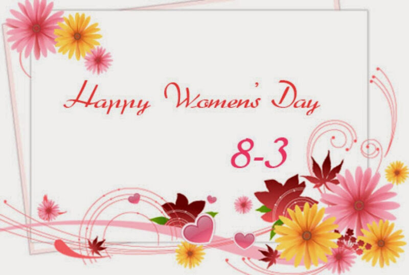 Ảnh 8 3 đẹp chữ giữa hoa hai góc