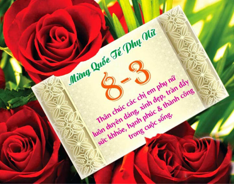 Ảnh 8 3 đẹp thiệp vàng và hoa hồng thắm