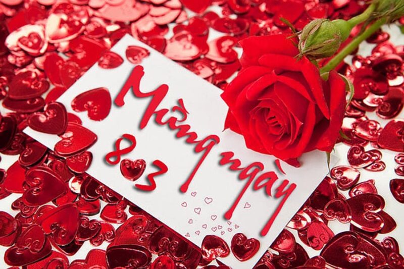 Ảnh 8 3 đẹp tràn ngập hoa hồng