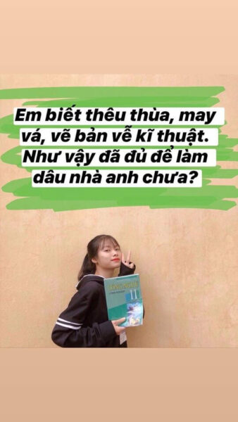 ảnh chế thả thính dễ thương của học sinh