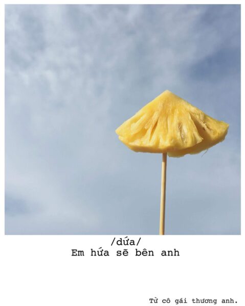 ảnh chế thả thính hoa quả cực cute