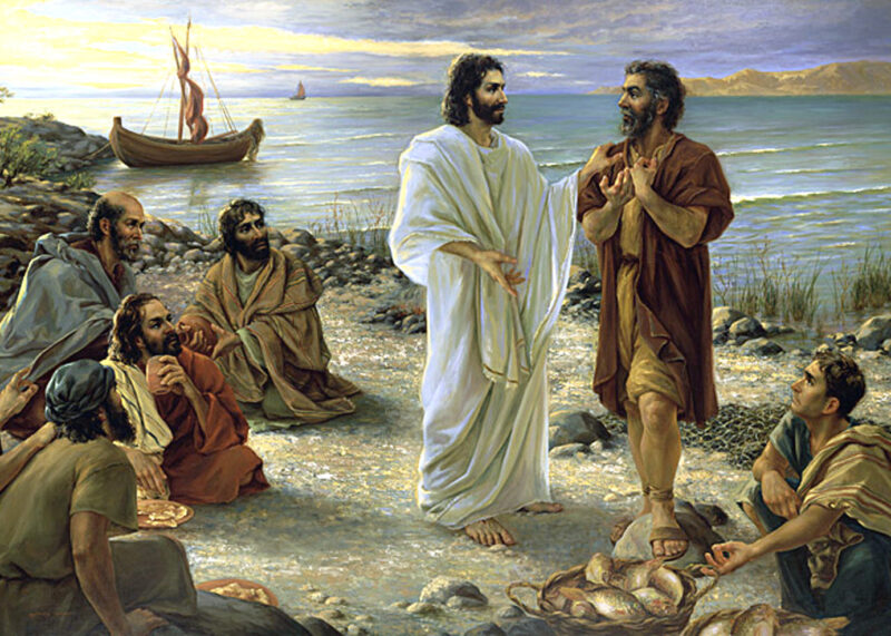 Ảnh thiên chúa và người dân bên bờ sông