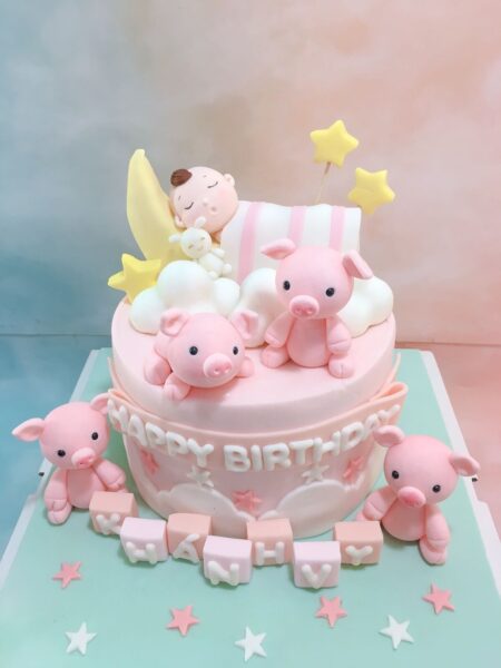 bánh sinh nhật con heo (lợn) cho người tuổi Hợi tuyệt vời nhất