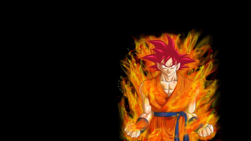 Tải xuống Hình nền songoku 2k lửa đỏ