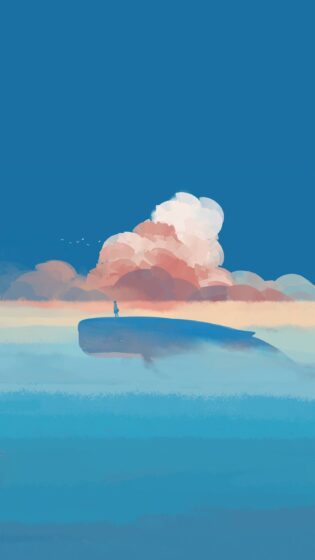 Hình ảnh hình nền cute màu xanh dương da trời đẹp