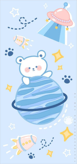 Hình nền cute màu xanh dương