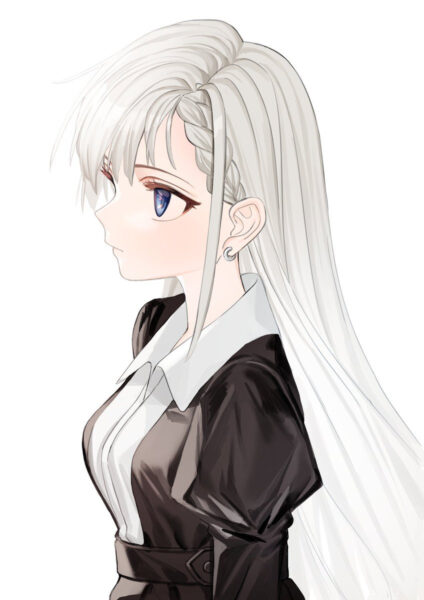 Ảnh Anime Trắng Đen đẹp