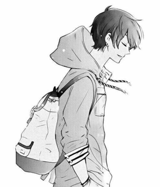 Ảnh anime trắng đen nam cool ngầu