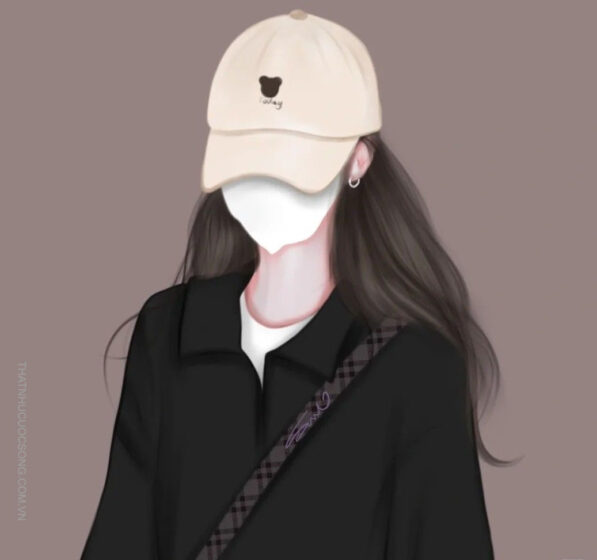 Avatar nữ giấu mặt ngầu chất