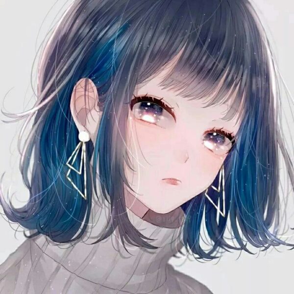 Hình ảnh avatar ngầu khuyên tai tam giác