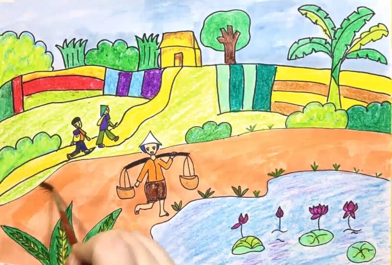 Top Tranh vẽ cuộc sống tươi đẹp quanh em