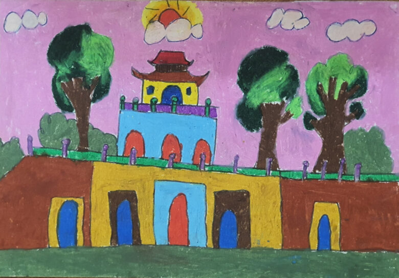 vẽ tranh hà nội hoàng thành thăng long