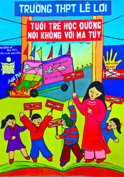 Mẫu  Vẽ tranh phòng chống ma túy học đường không ma túy