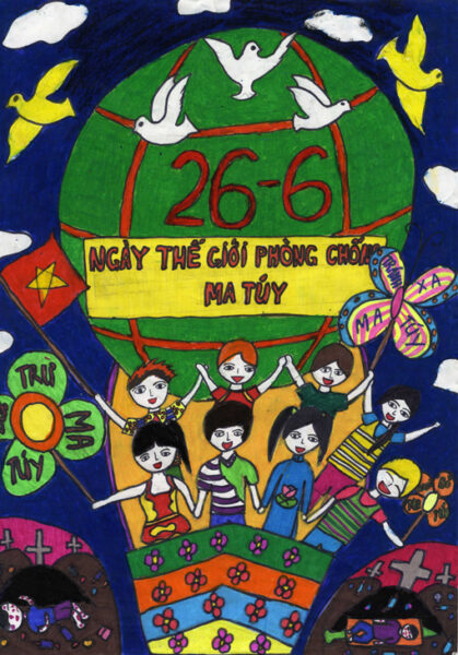 Mẫu  Vẽ tranh phòng chống ma túy ngày thế giới phòng chống ma túy