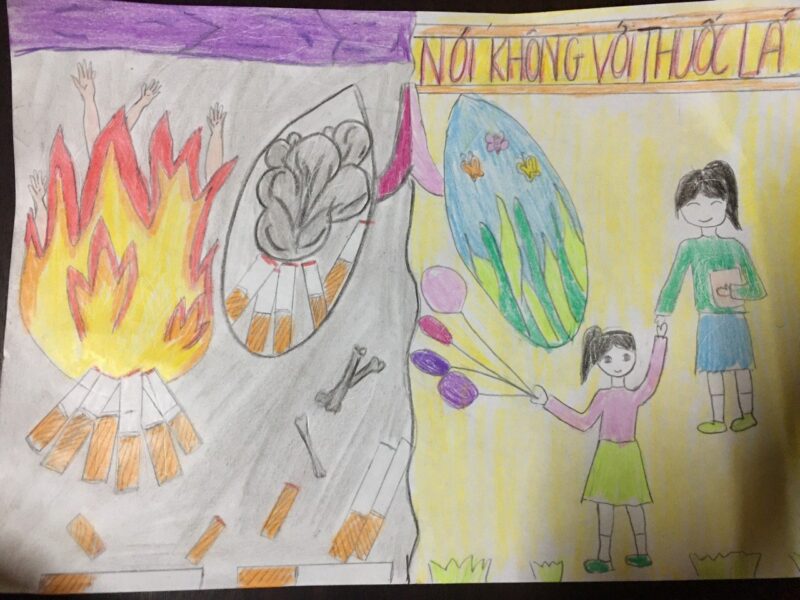 Top Tranh vẽ thế giới không khói thuốc nói không với thuốc lá