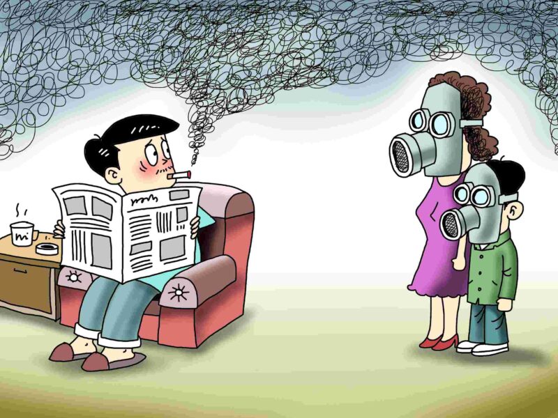 Mẫu  Vẽ tranh thế giới không khói thuốc hoạt hình