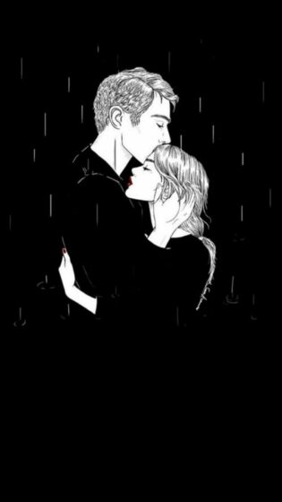 Ảnh avatar đen tình yêu