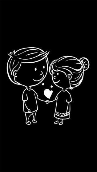 Avatar đen tình yêu cute