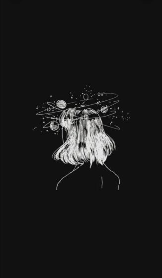 Hình ảnh avatar đen nữ buồn