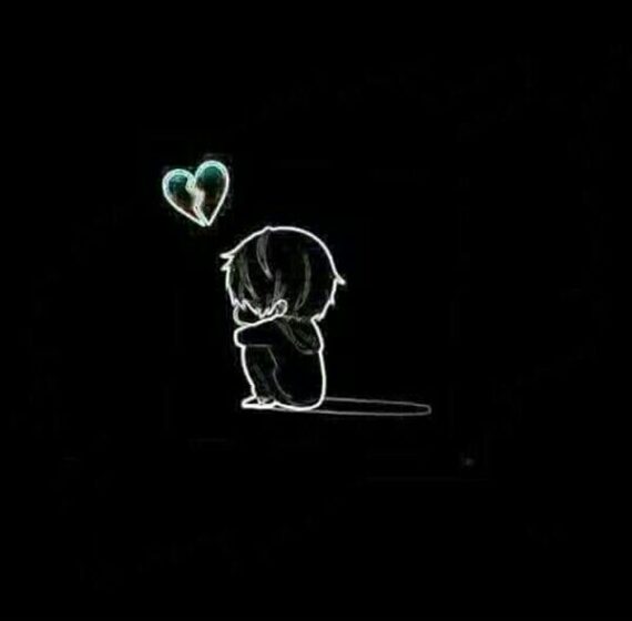 Hình avatar đen buồn chibi