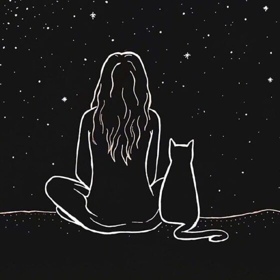 Hình avatar đen cô đơn