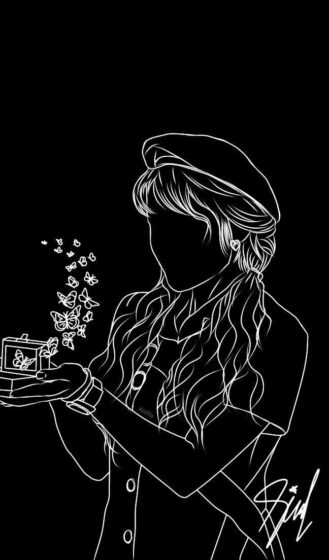 Hình avatar đen nữ đẹp