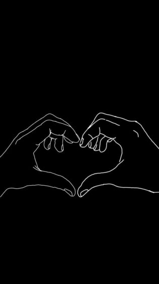 Hình avatar đen tình yêu